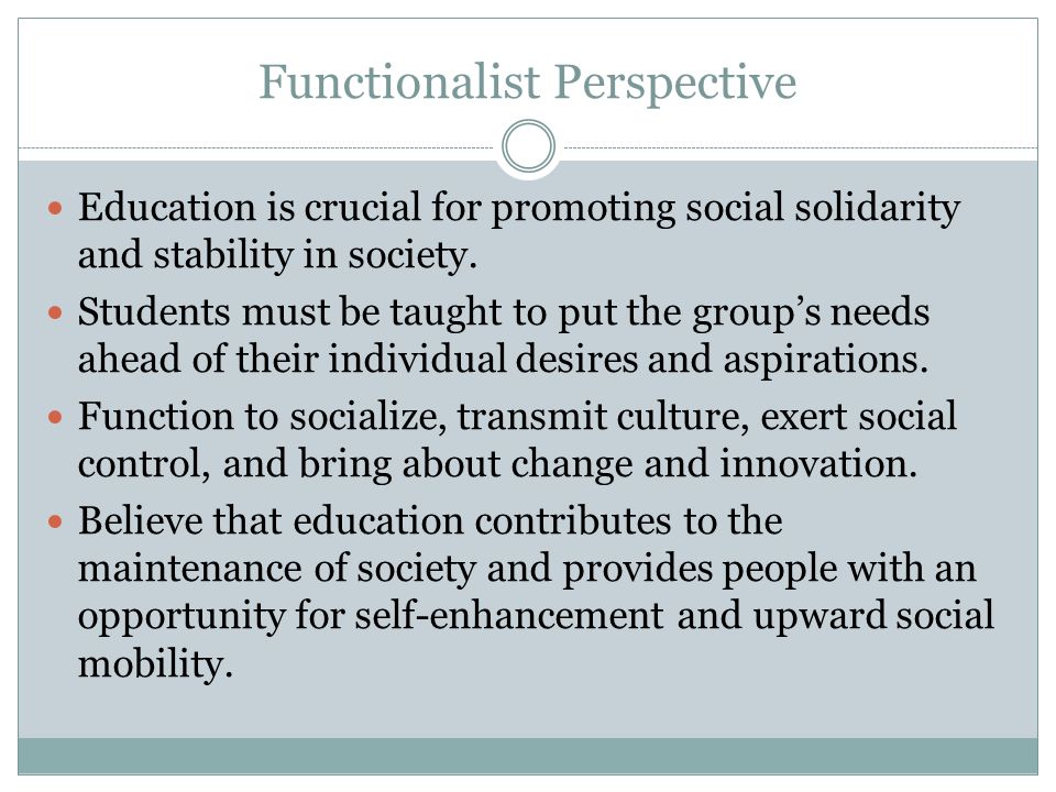 New Right and Functionalist View on Education Essay